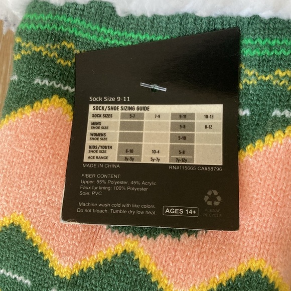 Bio World Slipper Sock Resistant Free Size New With Tag Size US 5-10 - Picture 5 of 5